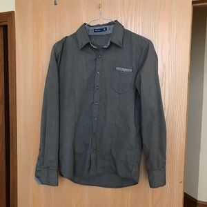 Dabiju Gray and Checkered Dress Shirt